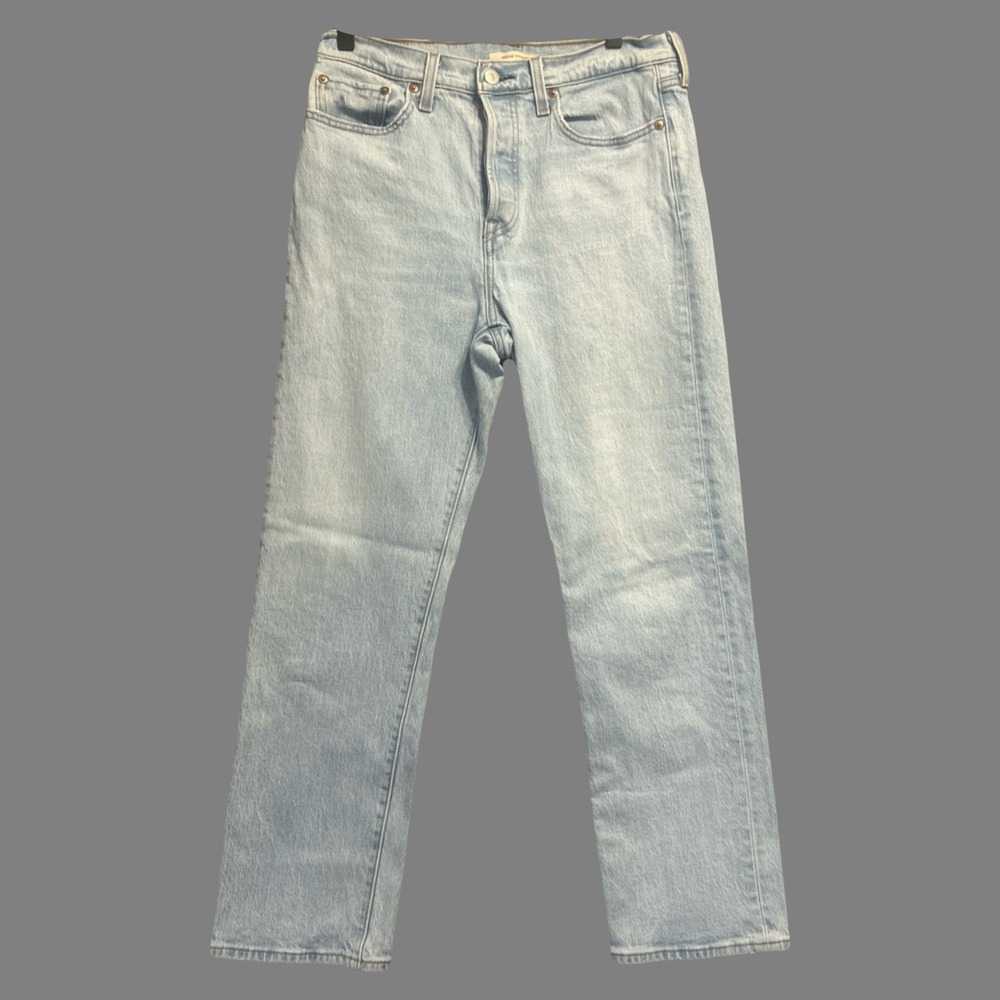 Levi's Wedgie Straight Jeans Womens 29 Light Wash Premium Denim High Rise Ankle